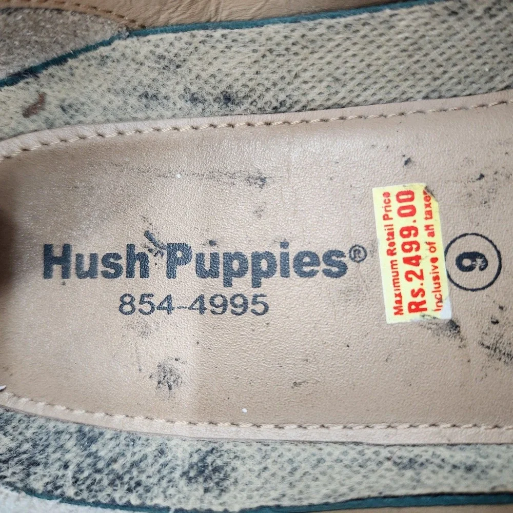Hush Puppies Loafers‎ Mens 9 Brown Leather Low Top Slip On Casual Shoes